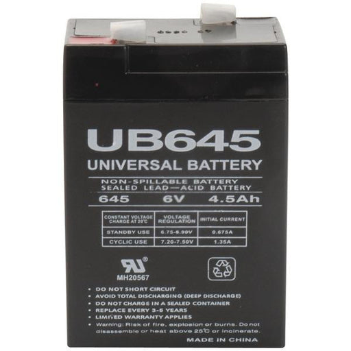 Upg 85998-d5733 Sealed Lead Acid Batteries (6v; 4.5ah; Ub645)