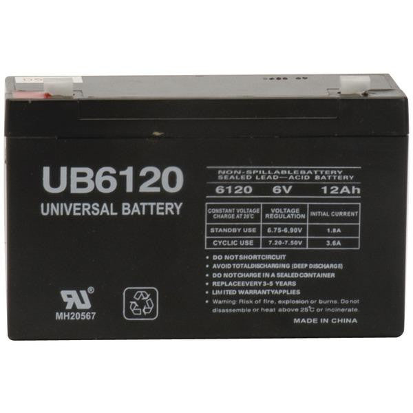 Upg 85992-d5736 Sealed Lead Acid Batteries (6v; 12ah; .187 Tab Terminals; Ub6120)