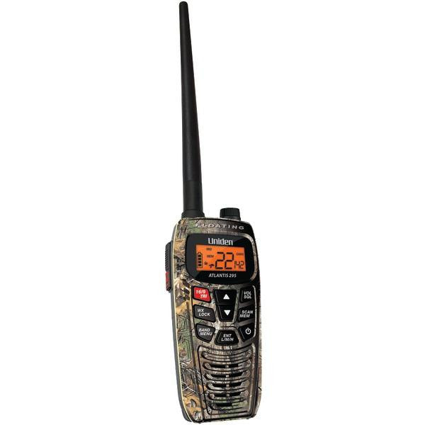 UNIDEN ATLANTIS 295 Floating Handheld 2-Way Dual Band Marine-GMRS Radio (Camo)