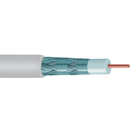 Vextra V621qwb - V621qb Quad Shield Rg6 Solid Copper Coaxial Cable, 1,000ft (white)