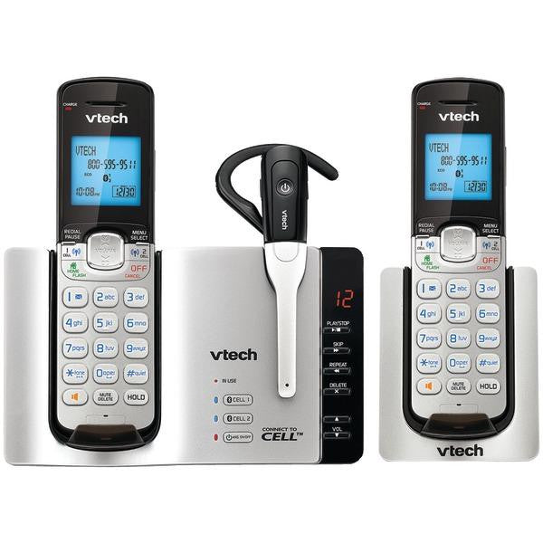 VTECH DS6671-3 Connect to Cell(TM) Phone with Answering System & Cordless Headset (2 Handset)