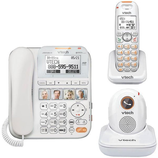 VTECH SN6197 CareLine(R) Corded-Cordless Answering System with Portable Handset & Pendant