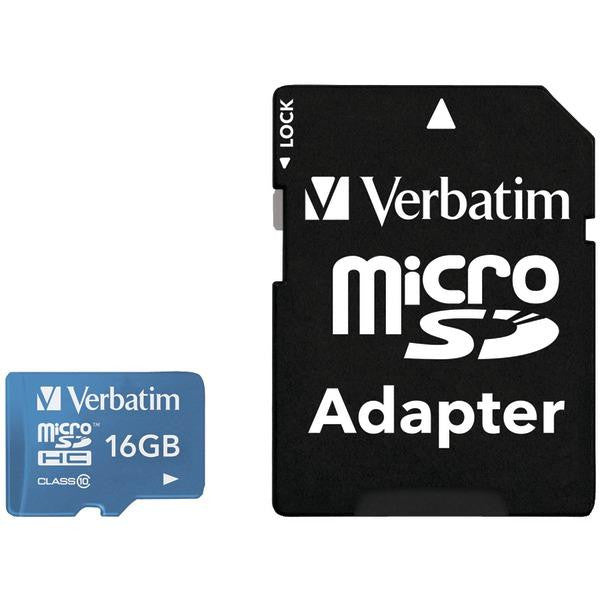 Verbatim 44043 Class 10 Uhs-1 Tablet Microsdhc(tm) Card (16gb; Blue)