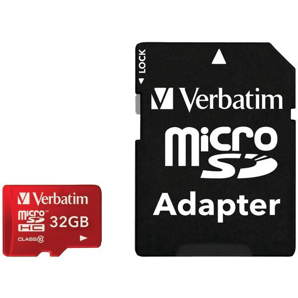 Verbatim 44044 Class 10 Uhs-1 Tablet Microsdhc(tm) Card (32gb; Red)