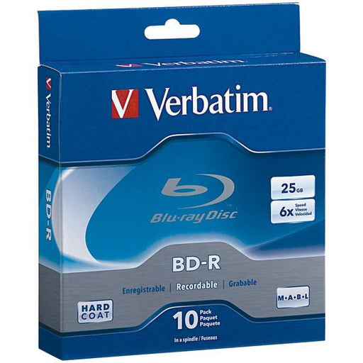 Verbatim 97238 25gb 6x Blu-ray Disc(r) Bd-r (10-ct Spindle)