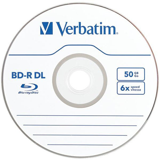 VERBATIM 97335 BD-R DL 50GB 6X Branded Blu-ray Discs(R) (10-ct Spindle Box)