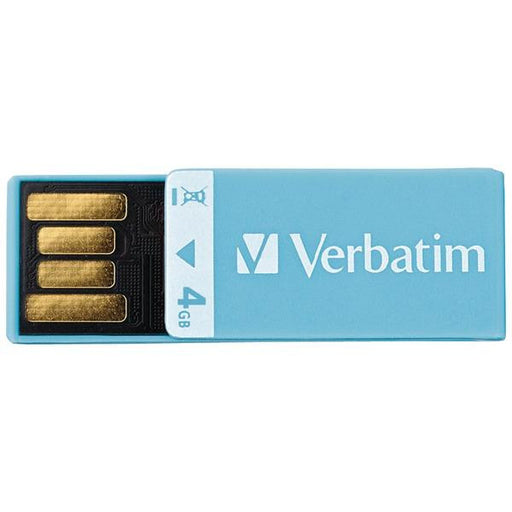 Verbatim 97550 4gb Clip It Usb Drive (blue)