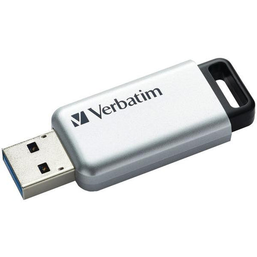 VERBATIM 98664 Store'n' Go(R) Secure Pro USB 3.0 Silver Flash Drive with AES 256 Hadware Encryption (16GB)