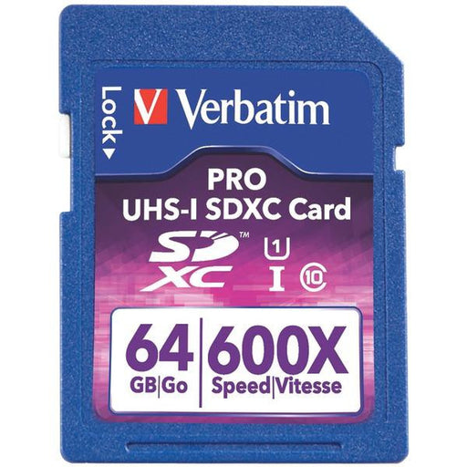 Verbatim 98670 64gb Pro 600x Uhs-1 Sdxc(tm) Card