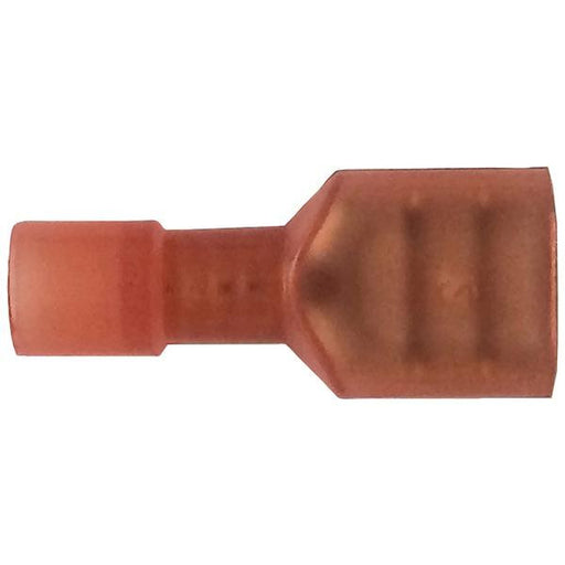 AMERICAN TERMINAL 80248 Nylon .25" Fully Insulated Quick-Disconnect Terminals, 100 pk (22 - 18 Gauge, Female)