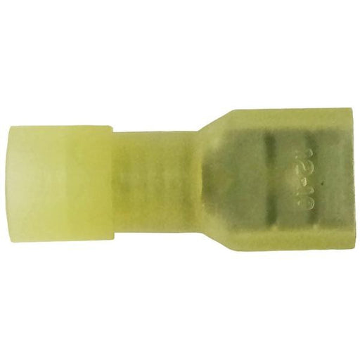 AMERICAN TERMINAL 80252 Nylon .25" Fully Insulated Quick-Disconnect Terminals, 100 pk (12 - 10 Gauge, Female)