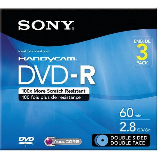 Sony 3dmr60dsr1hc 2.8gb Double-sided Dvd-rs, 3 Pk