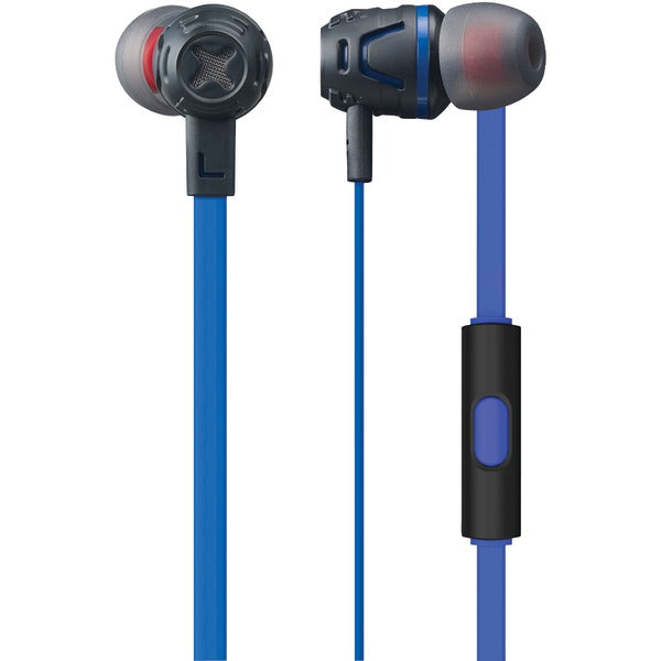 BASS BOOST EARPHN/MIC BLU