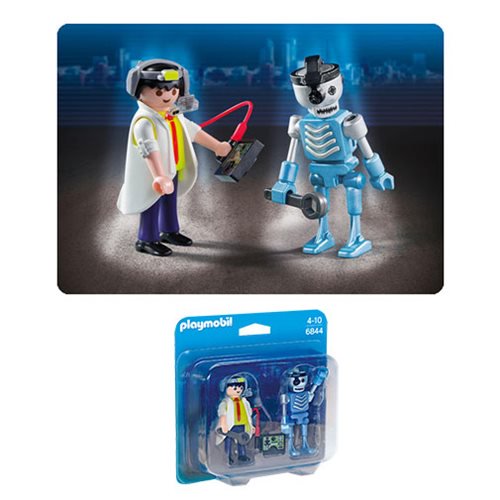 Playmobil 6844 Scientist with Robot Duo Pack Action Figures 