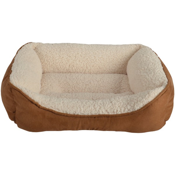 SUEDE SML RECT PET BED