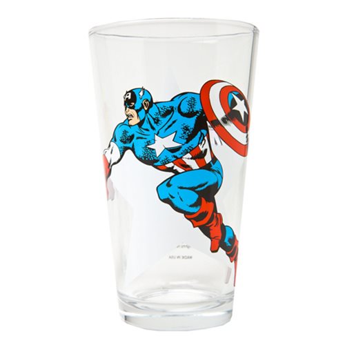 Captain America Classic Collection Toon Tumbler Pint Glass  