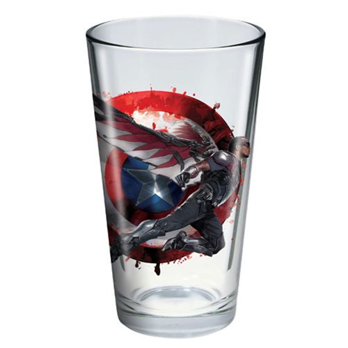 Captain America: Civil War Falcon Toon Tumbler Pint Glass   