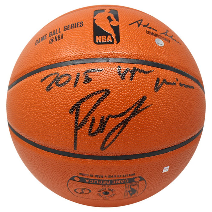 Kristaps Porzingis Signed Spalding I/O Basketball w/ "2015 4th Pick" Insc