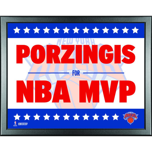 Kristaps Porzingis New York Knicks for NBA MVP x 11x14 Framed Presidential Sign