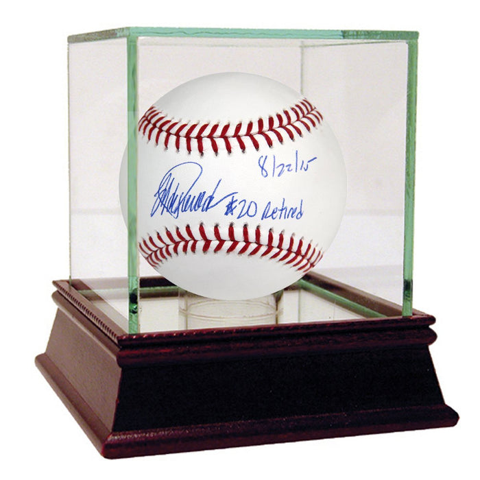 Jorge Posada Signed MLB Baseball w/ "#20 Retired 8/22/15" Insc.