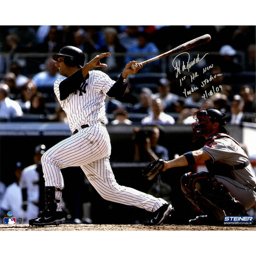 Jorge Posada Signed 2009 Yankees Opening Day Home Run 16x20 Photo w/ "1st HR New Yankee Stadium 4-16-09" Insc