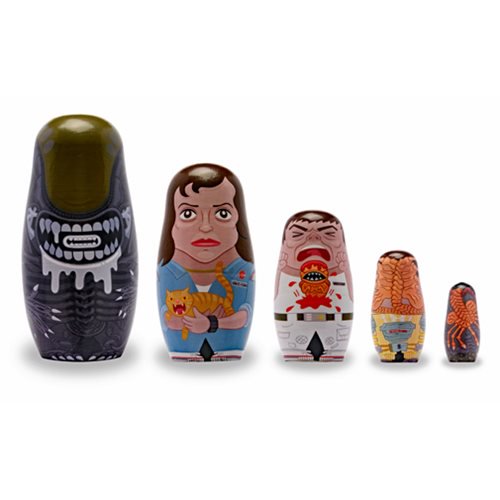 Alien Wood Nesting Doll Set                                 