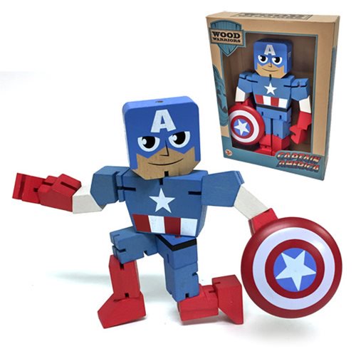 Captain America Wood Warriors Action Figure                 