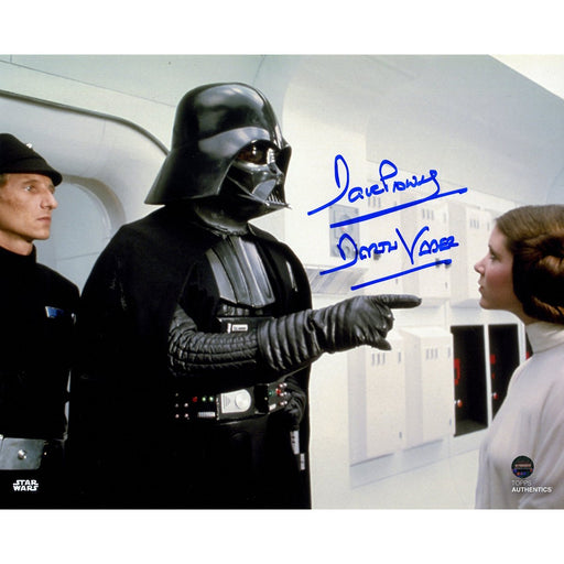 David Prowse Signed Darth Vader “A New Hope” Confrontation with Leia Scene 8x10 Photo