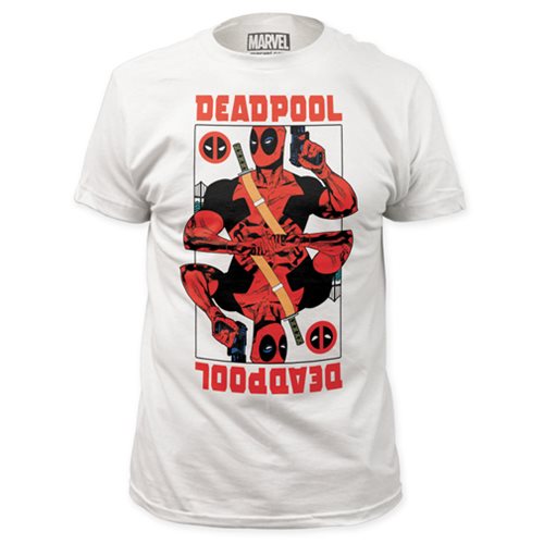 Deadpool Wild Card White T-Shirt                            