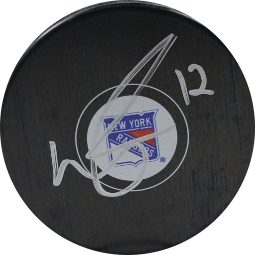 Matt Puempel Signed New York Rangers Puck MSG