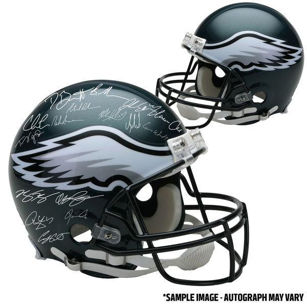 Philadelphia Eagles Super Bowl LII Champions Autographed Riddell Pro-Line Helmet with Multiple Signatures and Multiple Inscriptions - Limited Edition of 52 (Fanatics Authentic) - With Case
