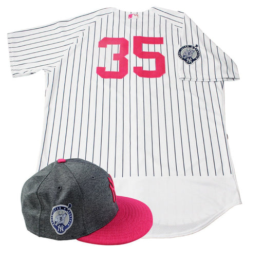 Michael Pineda New York Yankees Game Issued #35 Jersey & Hat Set w/ Jeter Day Patch (5/14/2017)