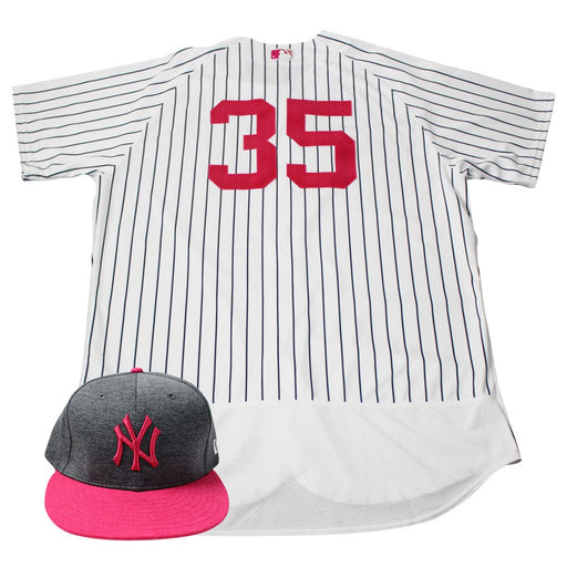 Michael Pineda New York Yankees Game Issued #35 Mother's Day Jersey & Hat Set (5/14/2017)