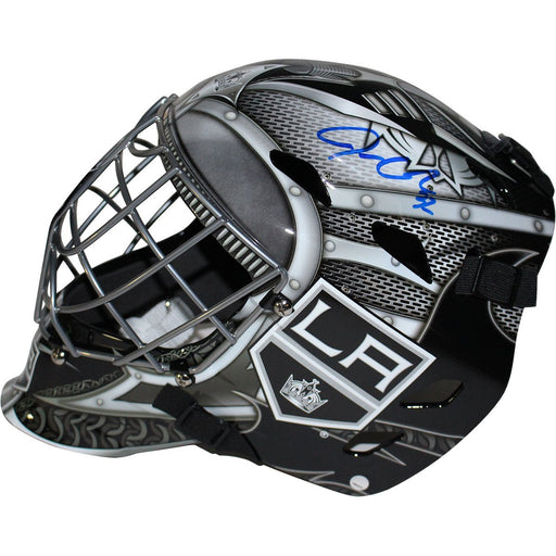 Jonathan Quick Signed Los Angeles Kings Replica Full Size Goalie Mask (Signed In Blue)