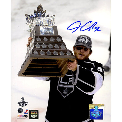 Jonathan Quick Conn Smythe Trophy Signed Vertical 8x10 Photo ( JQ Holo Only)