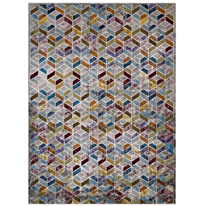 Laleh Geometric Mosaic 5x8
 Area Rug 1088A-58