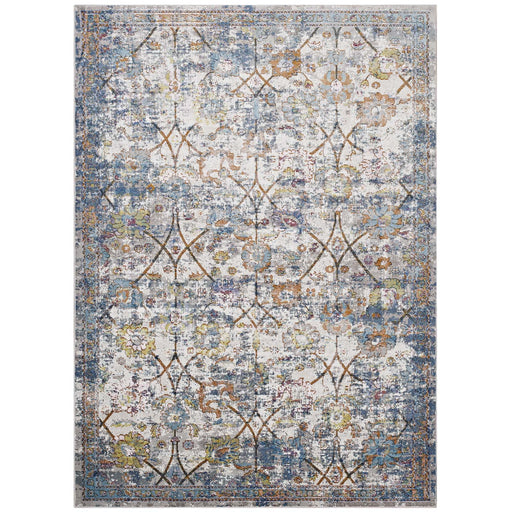 Minu Distressed Persian Medallion 5x8 Area Rug 1091B-58