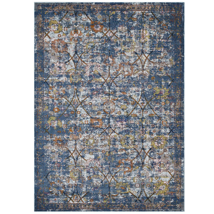 Minu Distressed Persian Medallion 8x10 Area Rug 1091C-810