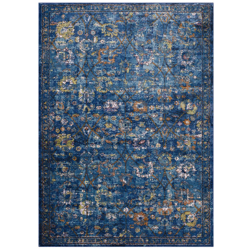 Minu Distressed Persian Medallion 5x8 Area Rug 1091D-58