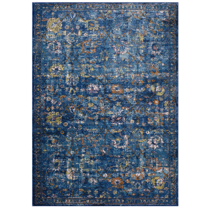 Minu Distressed Persian Medallion 8x10 Area Rug 1091D-810