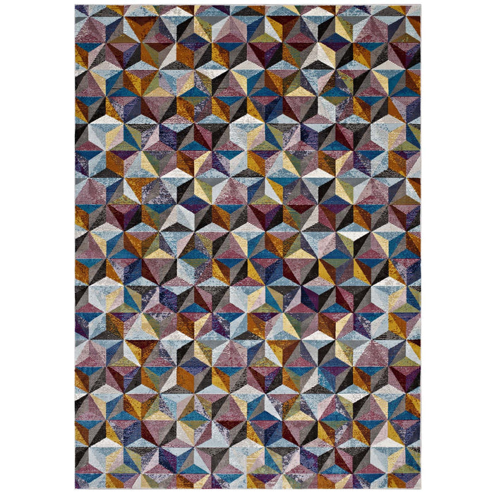 Arisa Geometric Hexagon Mosaic 5x8 Area Rug 1092A-58