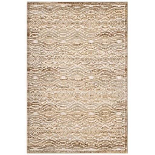 Kennocha Rustic Vintage Abstract Waves 5x8 Area Rug 1097A-58