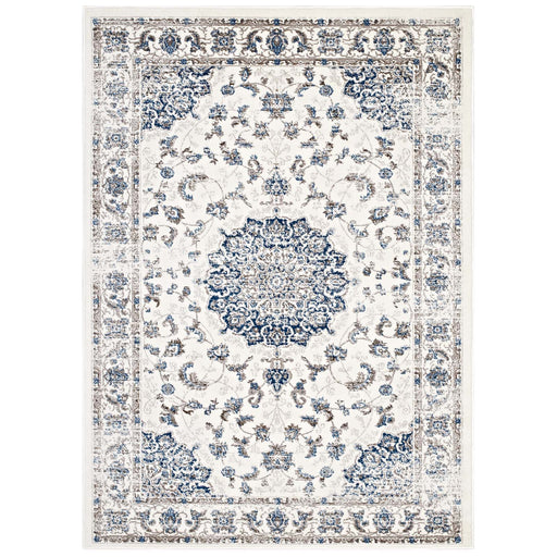 Lilja Distressed Vintage Persian Medallion 8x10 Area Rug 1127B-810