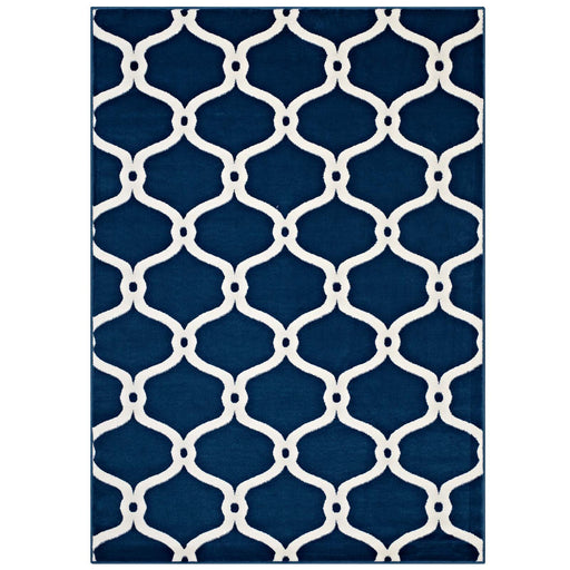 Beltara Chain Link Transitional Trellis 5x8 Area Rug 1129B-58