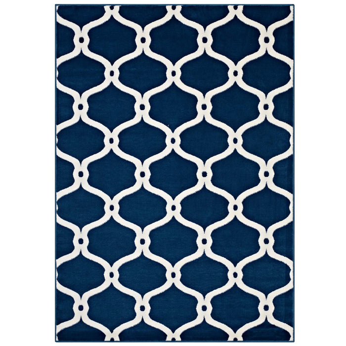 Beltara Chain Link Transitional Trellis 5x8 Area Rug 1129B-58