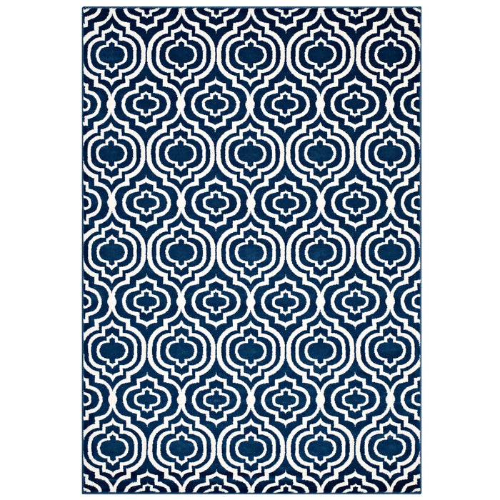 Frame Transitional Moroccan Trellis 5x8 Area Rug 1130C-58