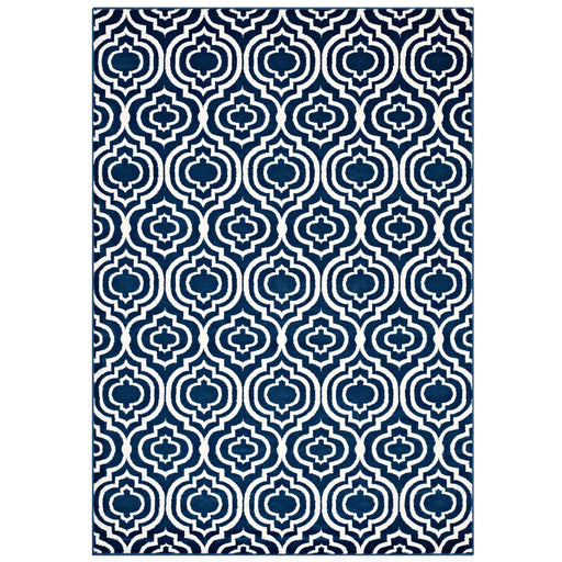 Frame Transitional Moroccan Trellis 8x10 Area Rug 1130C-810