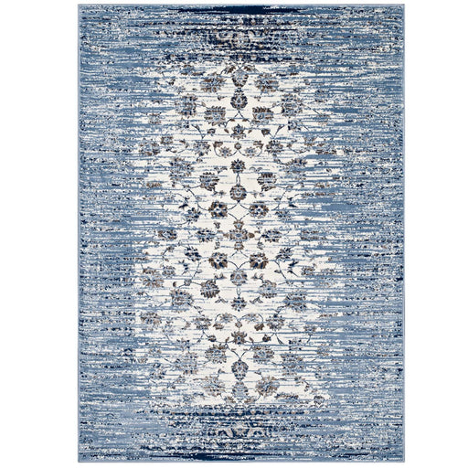 Chiara Distressed Floral Lattice Contemporary 8x10 Area Rug 1131B-810