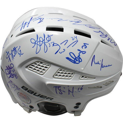 1994 New York Rangers Team Signed Helmet (LE of 24) (16 Sigs) - Imperfect