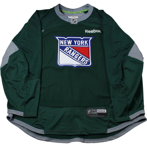 New York Rangers Forest Green Issued Shield Practice Jersey (Size 56)